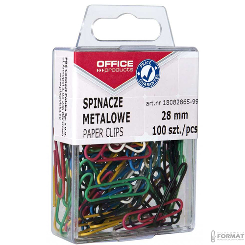 SPINACZE BIUROWE OFFICE KOLOROWE 100szt DO SPINANIA KARTEK 3