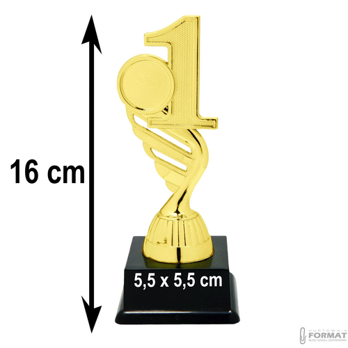 Puchar złoty trofeum nagroda statuetka pierwsze miejsce 3d + GRAWER 16 cm 6