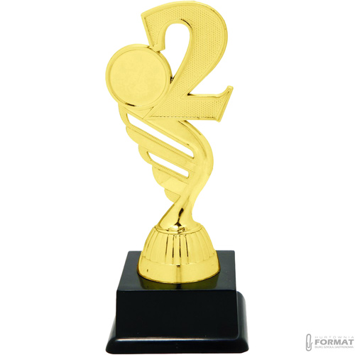 Puchar złoty trofeum nagroda statuetka drugie miejsce 3d + GRAWER 16 cm 2