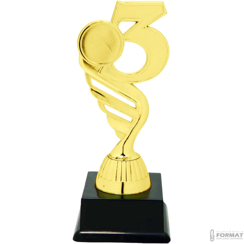 Puchar złoty trofeum nagroda statuetka trzecie miejsce 3d + GRAWER 16 cm 2