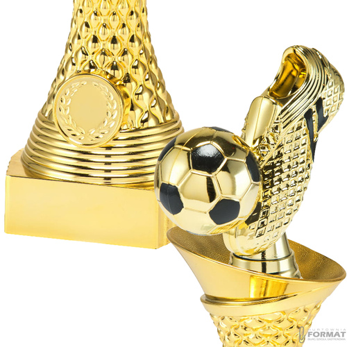 Puchar złoty trofeum nagroda statuetka piłka nożna 24 cm + GRAWER TABLICZKA 3