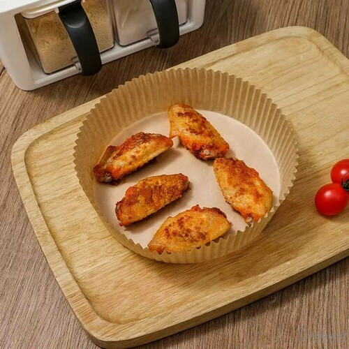 WKŁADY TACKI DO FRYTKOWNICY BEZTŁUSZCZOWEJ AIR FRYER FORMA 23cm 100 szt. 5