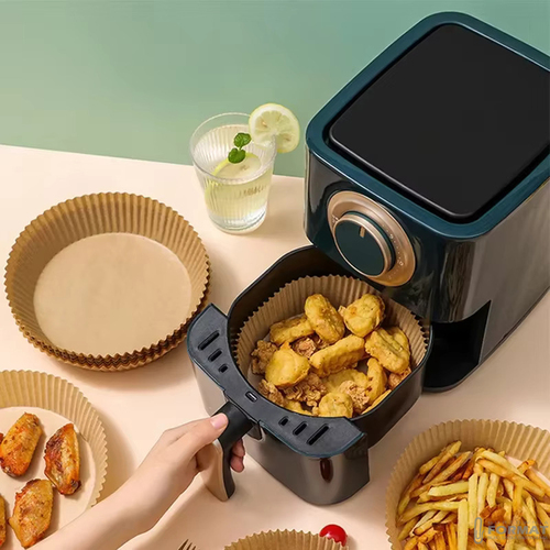 WKŁADY TACKI DO FRYTKOWNICY BEZTŁUSZCZOWEJ AIR FRYER FORMA 23cm 100 szt. 9