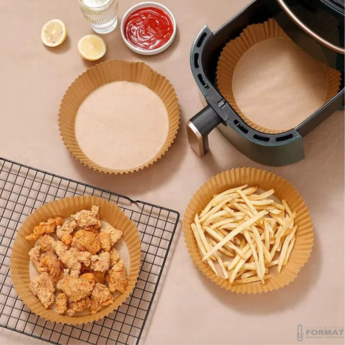WKŁADY TACKI DO FRYTKOWNICY BEZTŁUSZCZOWEJ AIR FRYER FORMA 23cm 100 szt. 11