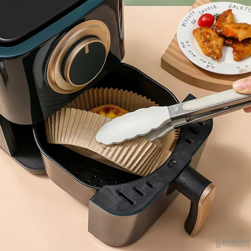 WKŁADY TACKI DO FRYTKOWNICY BEZTŁUSZCZOWEJ AIR FRYER FORMA 23cm 100 szt. 12