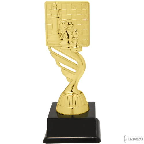 Puchar złoty trofeum nagroda statuetka szachy 3d + GRAWER 19 cm 2
