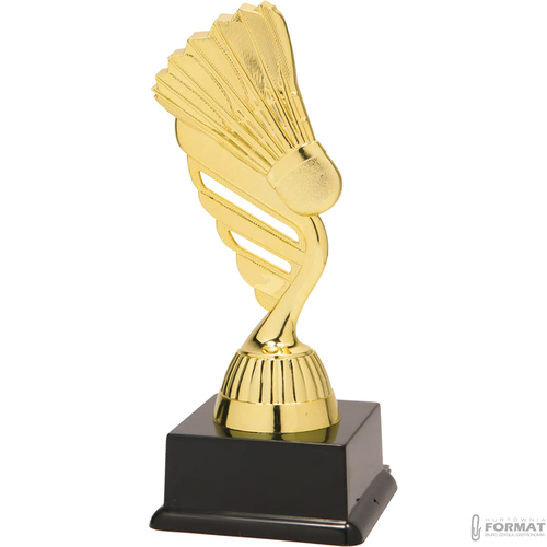 Puchar złoty trofeum nagroda statuetka badminton 3d + GRAWER 19 cm 2