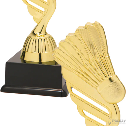 Puchar złoty trofeum nagroda statuetka badminton 3d + GRAWER 19 cm 3