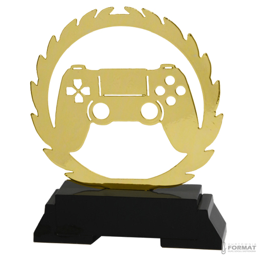 Puchar złoty trofeum nagroda statuetka Esport Pad figurka 3d +GRAWER 18,5cm 2
