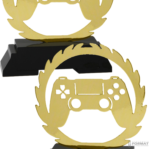 Puchar złoty trofeum nagroda statuetka Esport Pad figurka 3d +GRAWER 18,5cm 3