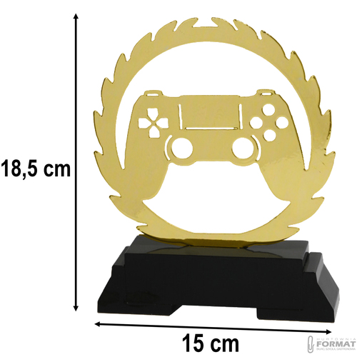 Puchar złoty trofeum nagroda statuetka Esport Pad figurka 3d +GRAWER 18,5cm 6