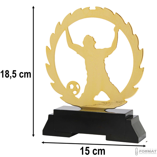 Puchar złoty trofeum nagroda statuetka dla piłkarza 3d + GRAWER 18,5cm 6