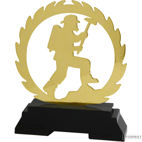 Puchar złoty trofeum nagroda statuetka dla strażaka 3d + GRAWER 18,5cm 2
