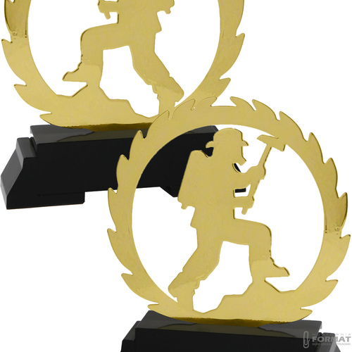 Puchar złoty trofeum nagroda statuetka dla strażaka 3d + GRAWER 18,5cm 3