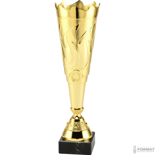 PUCHAR TROFEUM NAGRODA STATUETKA 3 MIEJSCE 36 cm KOLOR ZŁOTY + GRAWER 2