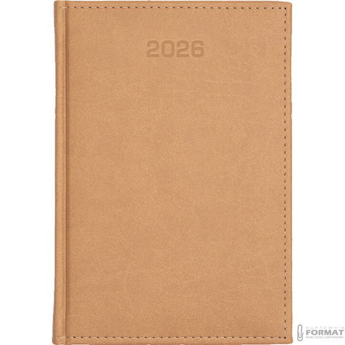KALENDARZ TYGODNIOWY A5 TERMINARZ 2026 KSIĄŻKOWY NOTES PLANER BEŻOWY 2