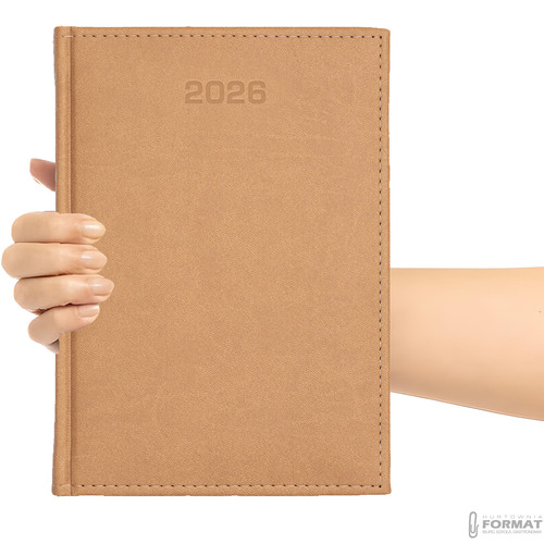 KALENDARZ TYGODNIOWY A5 TERMINARZ 2026 KSIĄŻKOWY NOTES PLANER BEŻOWY 10