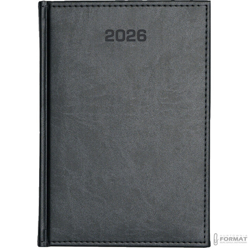 KALENDARZ TYGODNIOWY A5 TERMINARZ 2026 KSIĄŻKOWY NOTES PLANER GRAFITOWY 2