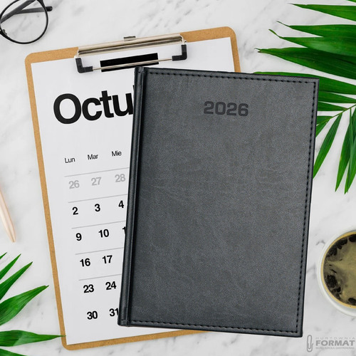 KALENDARZ TYGODNIOWY A5 TERMINARZ 2026 KSIĄŻKOWY NOTES PLANER GRAFITOWY 8