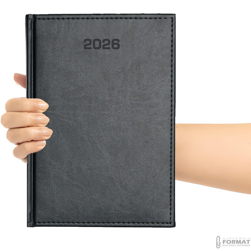 KALENDARZ TYGODNIOWY A5 TERMINARZ 2026 KSIĄŻKOWY NOTES PLANER GRAFITOWY 10