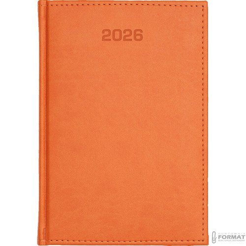 KALENDARZ TYGODNIOWY A5 TERMINARZ 2026 KSIĄŻKOWY NOTES PLANER POMARAŃCZOWY 2