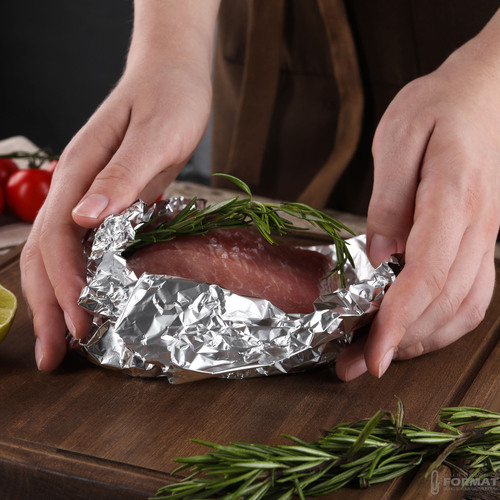 FOLIA ALUMINIOWA SPOŻYWCZA POLPAK 20m GASTRONOMICZNA GRUBA MOCNA 6