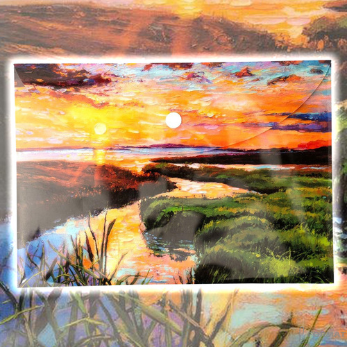 TECZKA KOPERTOWA NARCISSUS PP A5 148x210 mm WZÓR RZEKA VISTA 3