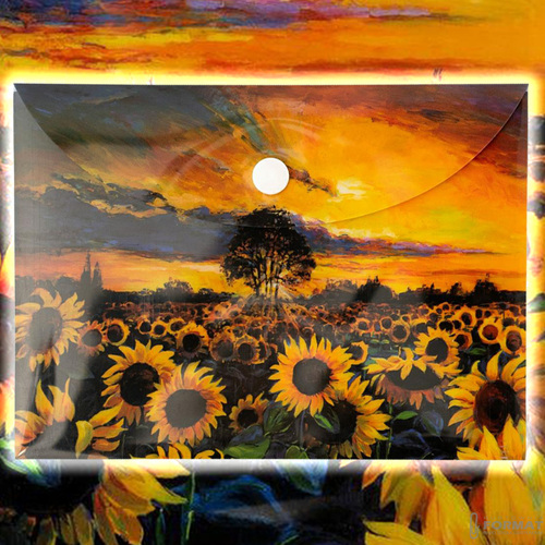 TECZKA KOPERTOWA NARCISSUS PP A6 105x148 mm WZÓR SŁONECZNIKI VISTA 2