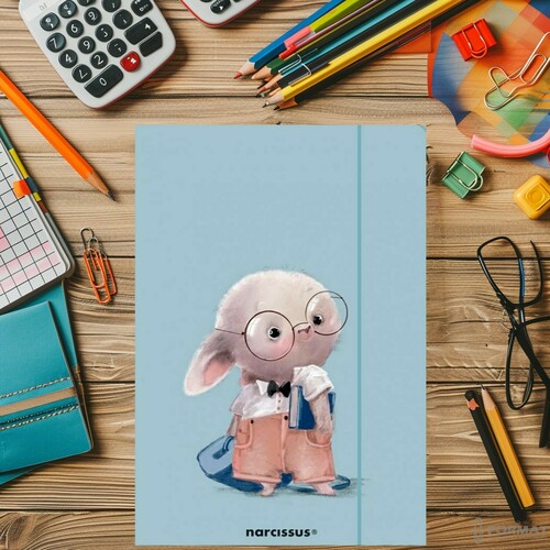 TECZKA PAPIEROWA NARCISSUS A4 Z GUMKĄ WERSJA FUN KRÓLIK 6
