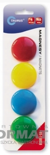 OKRĄGŁE MAGNESY DO TABLIC FLIPCHART 4 SZT 40MM TT 2