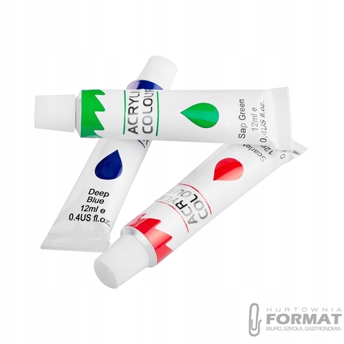 FARBY AKRYLOWE EASY 12 KOLORÓW 12 ML AKRYL 2