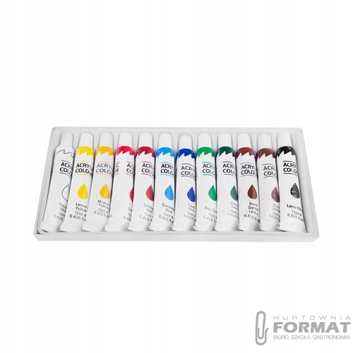 FARBY AKRYLOWE EASY 12 KOLORÓW 12 ML AKRYL 3