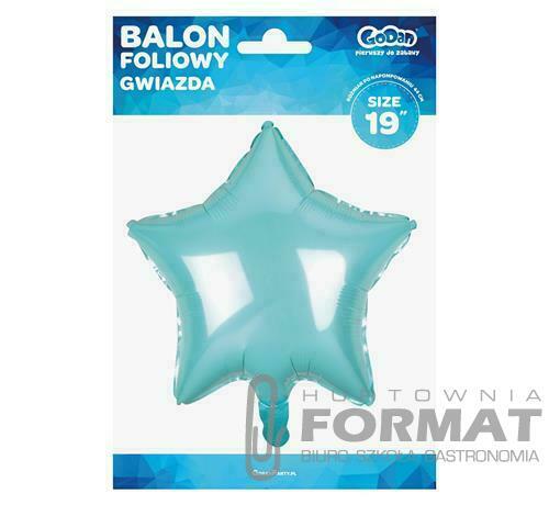 Balon foliowy "Gwiazda", jasnoniebieska, 19" 2