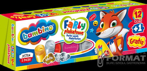 Bambino Farby plakatowe 20 ml 12 kolorów 6