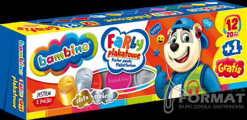 Bambino Farby plakatowe 20 ml 12 kolorów 7