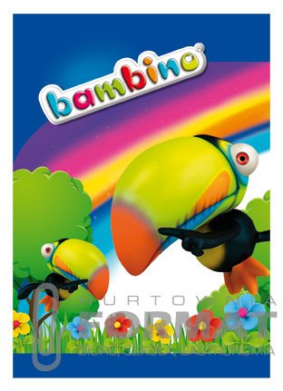 ZESZYT A5/16K LINIA PODWÓJNA KOLOROWA BAMBINO 3