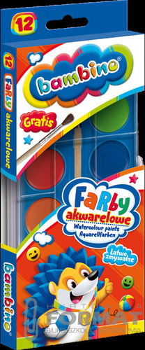 Bambino Farby akwarelowe 12 kolorów 2