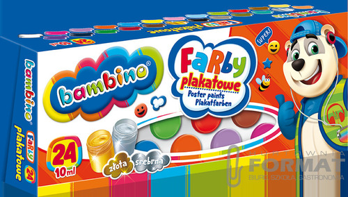 Bambino Farby plakatowe 10 ml 24 kolory 2