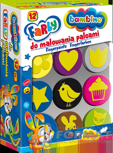 Bambino Farby do malowania palcami 12 kolorów 4