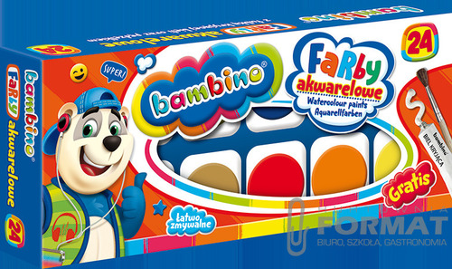 Bambino Farby akwarelowe 24 kolory 2