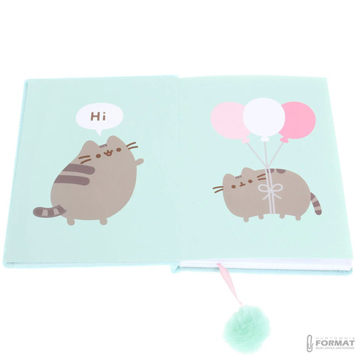 PAMIĘTNIK PLUSZOWY Z POMPONEM PUSHEEN THE CAT A5 MIĘCIUTKI NOTES MAJEWSKI 5