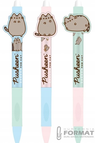 DŁUGOPIS PUSHEEN WYMAZYWALNY ŻELOWY 0,5 mm BAMBINO KOT 3 SZT 2