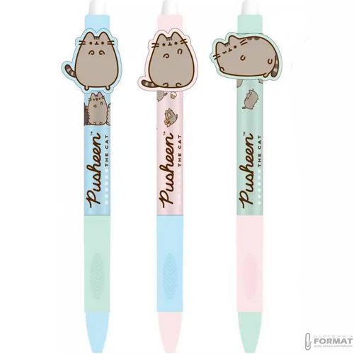DŁUGOPIS PUSHEEN WYMAZYWALNY ŻELOWY 0,5 mm BAMBINO KOT 3 SZT 3
