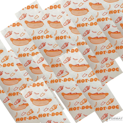 OPAKOWANIE PAPIEROWE Hot-Dog koperta torba 200szt 20x7cm 3