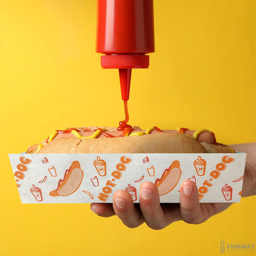 OPAKOWANIE PAPIEROWE Hot-Dog koperta torba 200szt 20x7cm 5