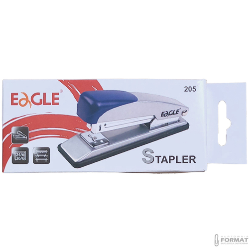NIEBIESKI METALOWY SOLIDNY ZSZYWACZ 24/6 26/6 EAGLE 205 DO 20 KARTEK 11