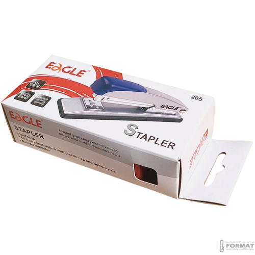 CZERWONY METALOWY SOLIDNY ZSZYWACZ 24/6 26/6 EAGLE 205 DO 20 KARTEK 10
