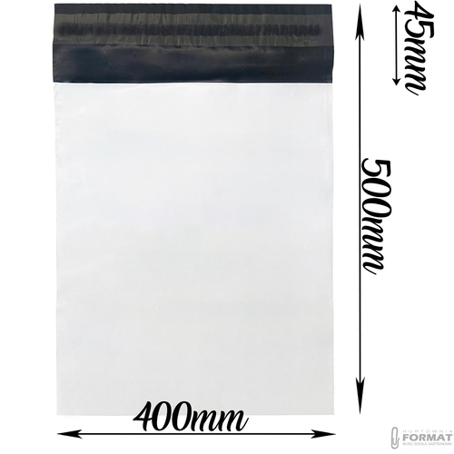 FOLIOPAKI KURIERSKIE B3 KOPERTY FOLIOPAK 400x500 MOCNE 50SZT BIAŁE 9