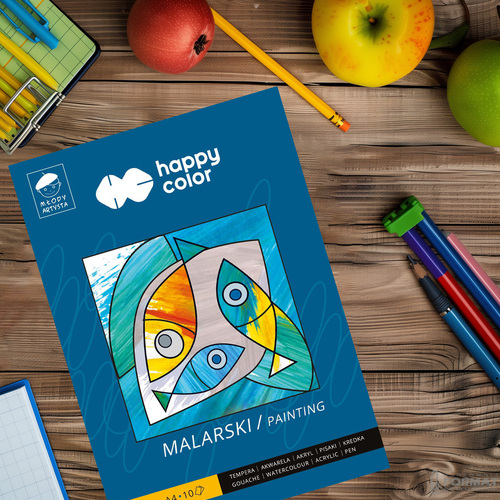 BLOK MALARSKI HAPPY COLOR MŁODY ARTYSTA BIAŁY A4 200g 10 KARTEK 2