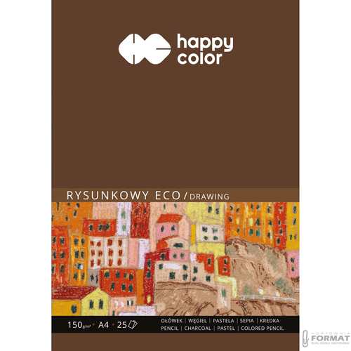 BLOK RYSUNKOWY HAPPY COLOR ECO ART OCHRA A4 150g 25 KARTEK 2